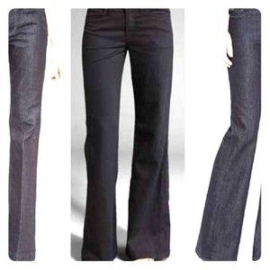 7 For All Mankind Wide Leg Clean 4-pocket Deep Navy Blue The Trouser size 25